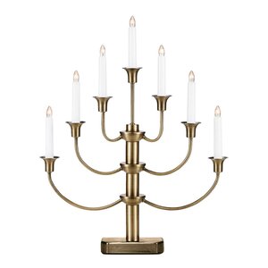 Markslöjd Gylling adventstake 7 lys 53 cm antikk messing