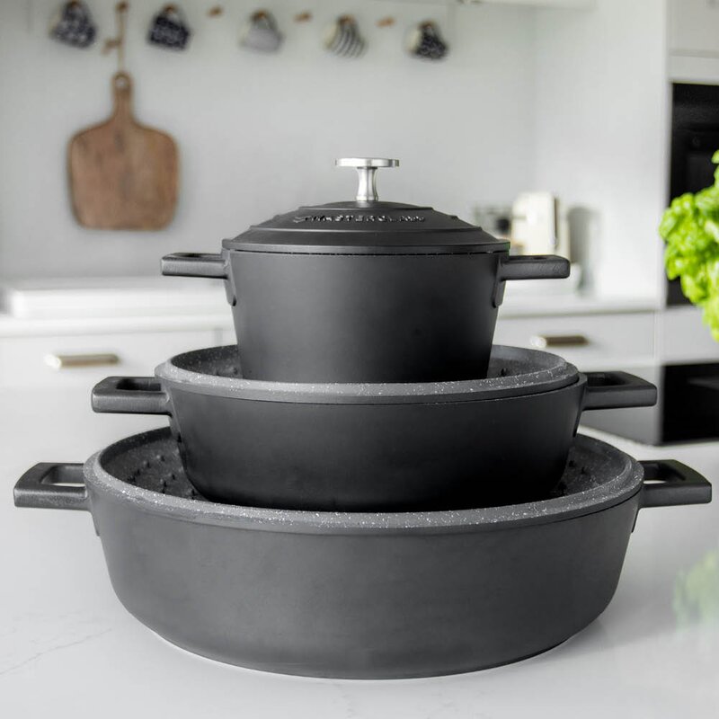MasterClass Cast Aluminium gryte 1,4L svart