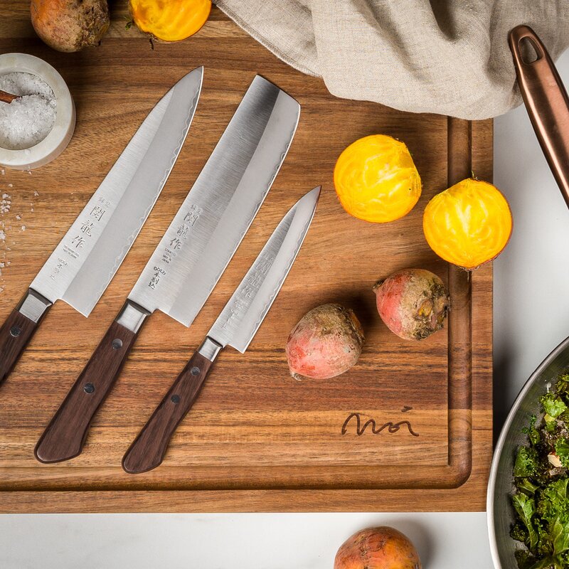 Sekiryu Wood knivsett 2 deler kokkekniv/grønnsakskniv
