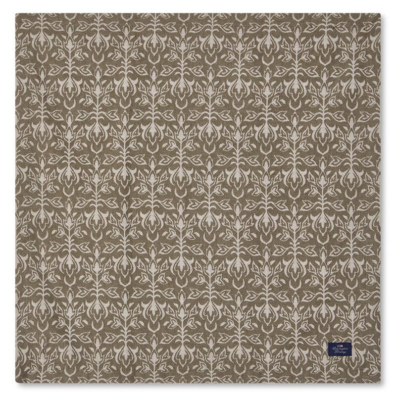 Lexington Jacquard serviett 50x50 cm ornament beige/mørk oliven