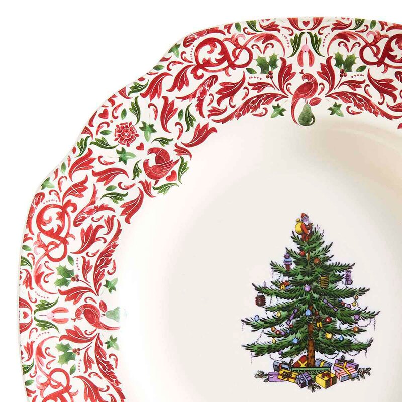 Spode Christmas Tree Yuletide Scalloped tallerken 20 cm