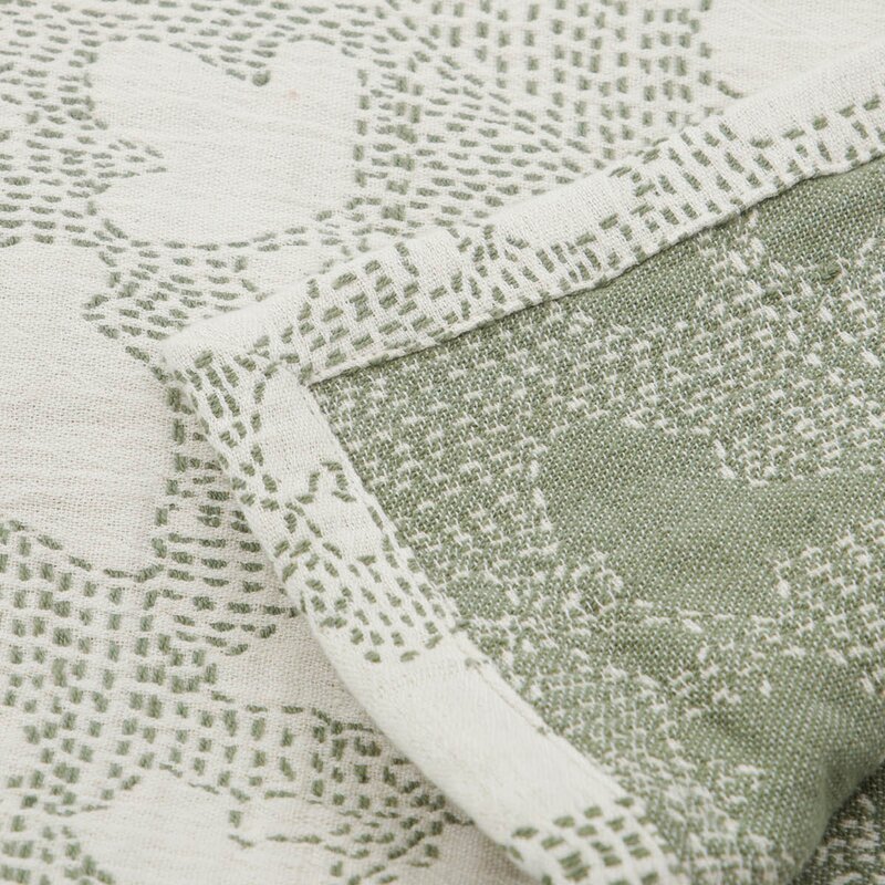 House Doctor Mori sengeteppe i bomull 220x140 cm off-white/khaki