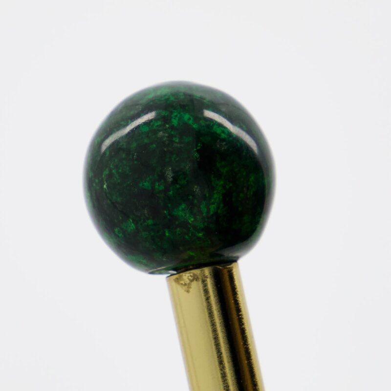 House Doctor Ball knagg 5x2 cm 2 stk messing/grønn