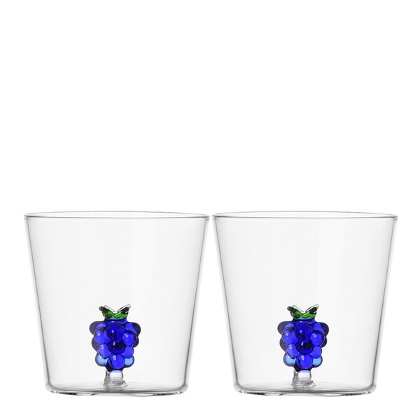 Ichendorf Milano Fruits & flowers vannglass 35 cl 2 stk drue