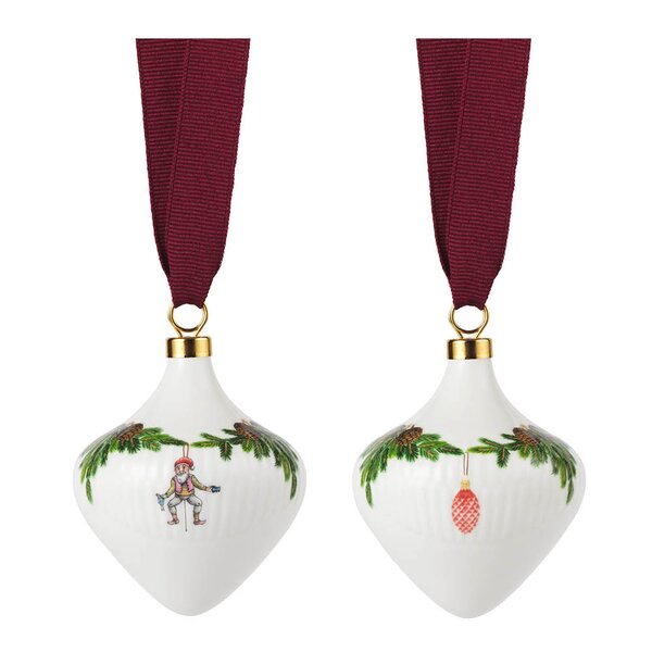 Royal Copenhagen Stjerne Riflet Jul ornament 2025 2 stk