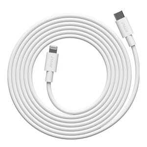 Avolt Cable 1 USB-C til Lightning kabel 2 m Opal White