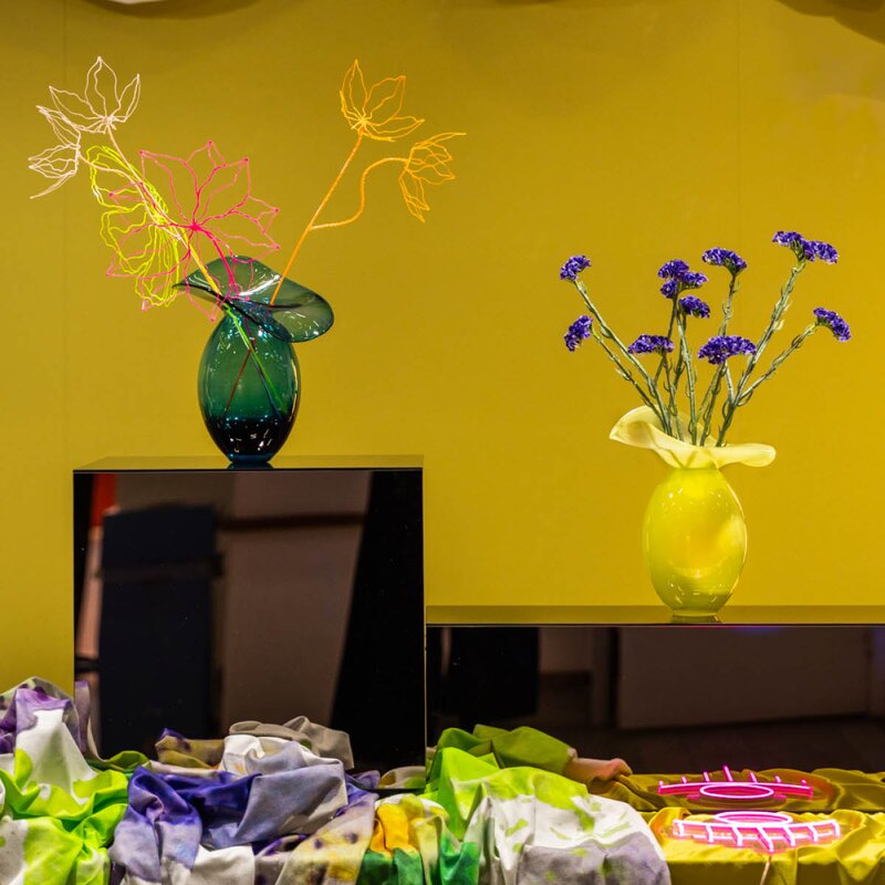 Magnor Iris vase 30 cm teal