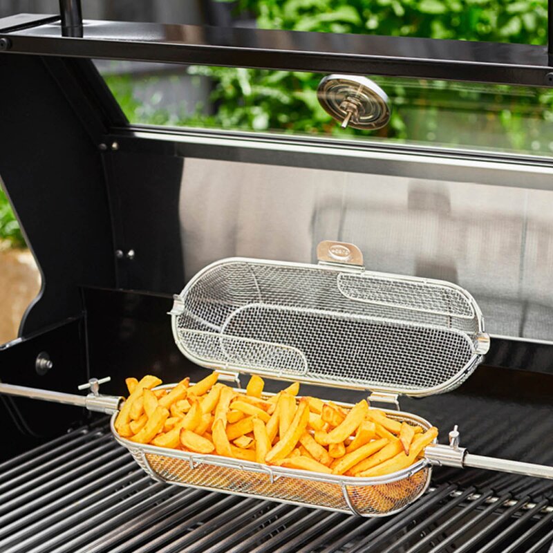 Rösle Kurv til rotisserie i rustfritt stål 43x15 cm