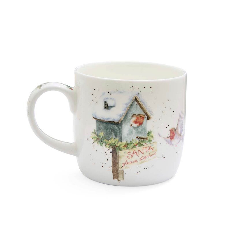 Royal Worcester Wrendale Designs krus 31 cl Santa Stop Here