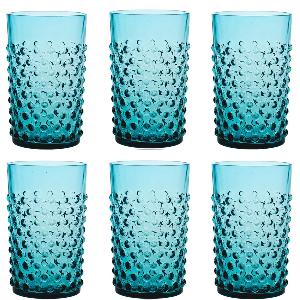 Klimchi Hobnail glass 20 cl 6 stk aquamarine 