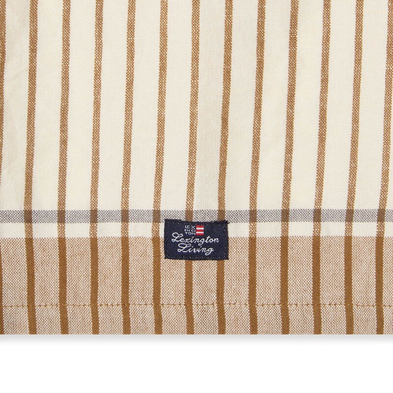 Lexington Stripet kjøkkenhåndkle 50x70 cm fudge/hvit