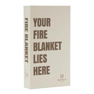 Safly Coffee Table Book med brannteppe 16x28 cm kremhvit