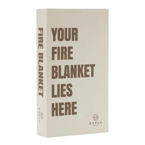 Safly Coffee Table Book med brannteppe 16x28 cm kremhvit