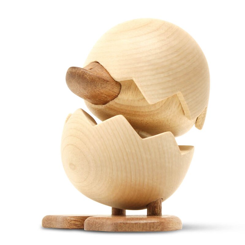 FableWood Den stygge andungen trefigur 8 cm gummitre/sapele