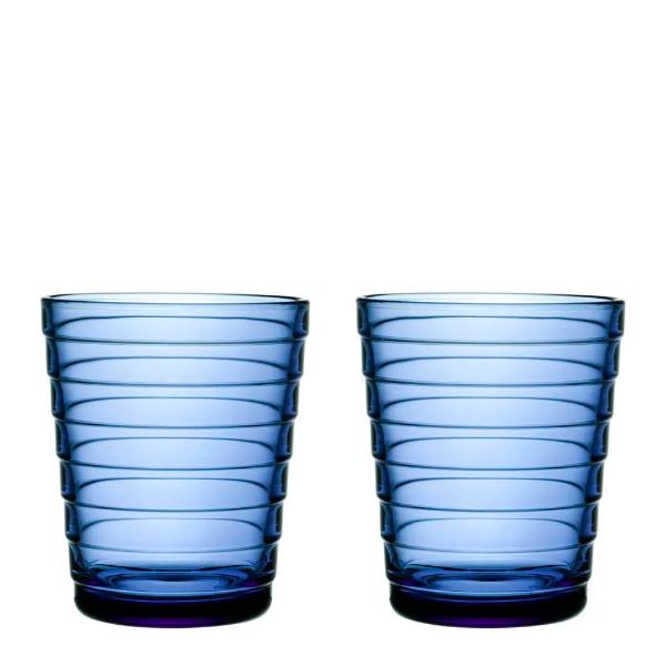 Iittala Aino Aalto glass 22 cl 2 stk ultramarinblå