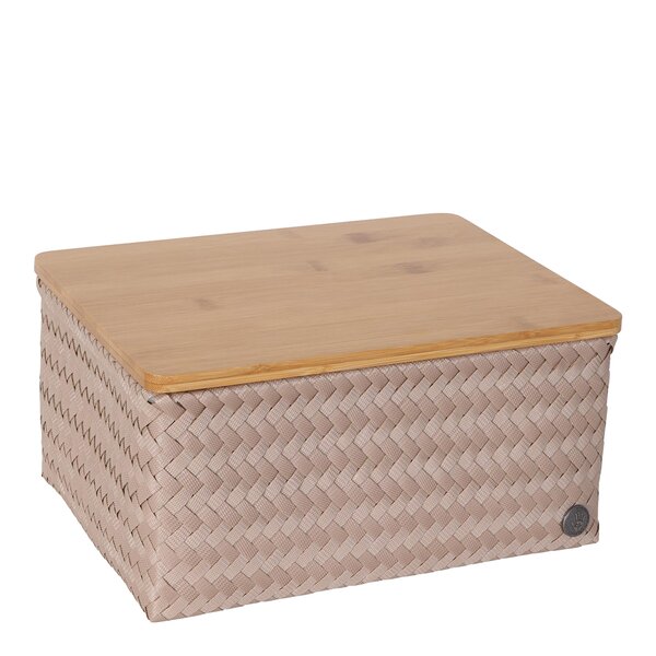 Handed By Top Fit stor oppbevaringskurv m/lokk 31x23x15 cm caffè latte