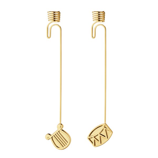 Georg Jensen 2026 lysholder til juletre 2 stk cm gull