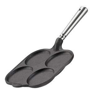 Skeppshult Professional egg-og bilinipanne med rustfritt stål håndtak 20 cm støpejern