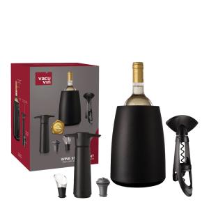 Vacu Vin Wine Elegant Plus sett svart