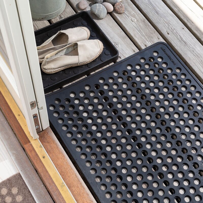 Tica Copenhagen Dot dørmatte gummi 90x60 cm svart