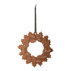 Kähler Gingerbread julekrans 18,5 cm brun