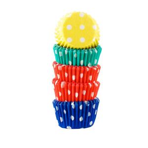 Cacas Muffinsform konfekt 100 stk regnbue polka
