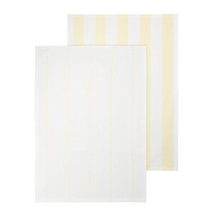 Blomus Taulo kjøkkenhåndkle 70x50 cm 2 stk hvit/gul