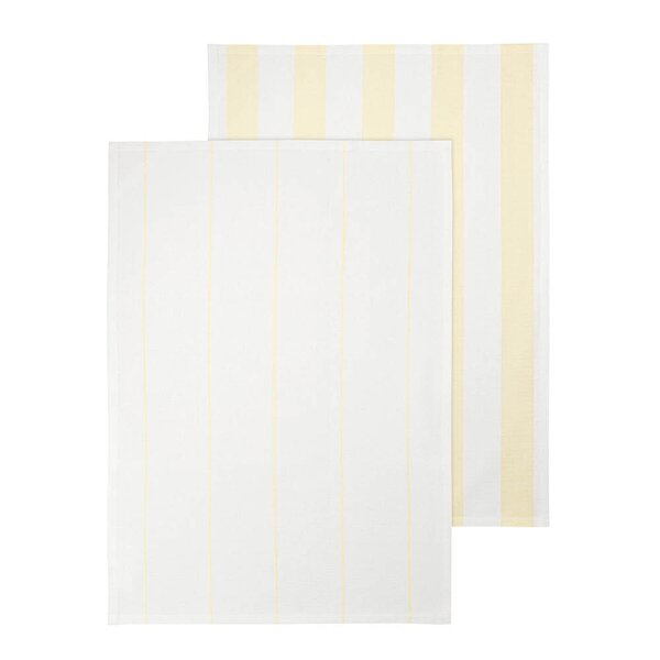 Blomus Taulo kjøkkenhåndkle 70x50 cm 2 stk hvit/gul