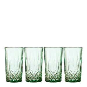 Lyngby Glas Sorrento highball 38 cl 4 stk grønn