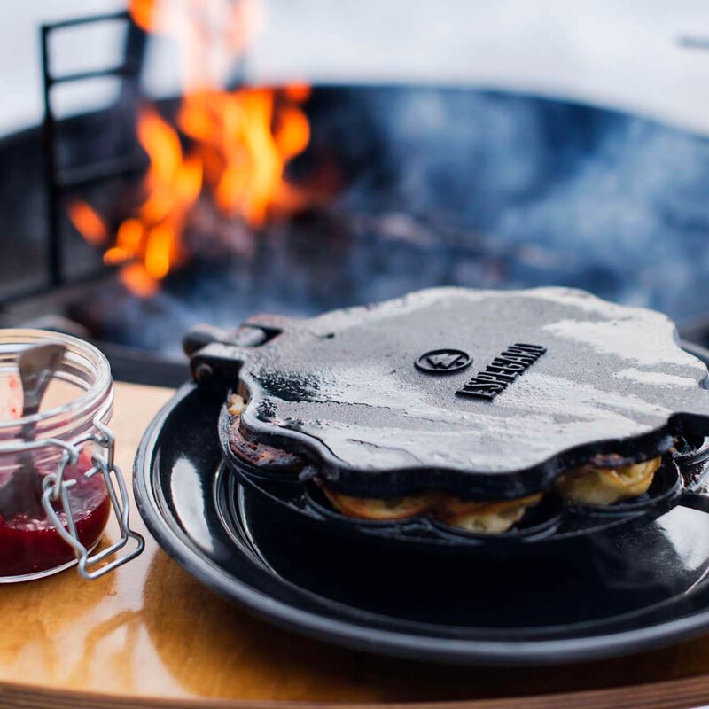 Espegard Vaffeljern til bål støpejern