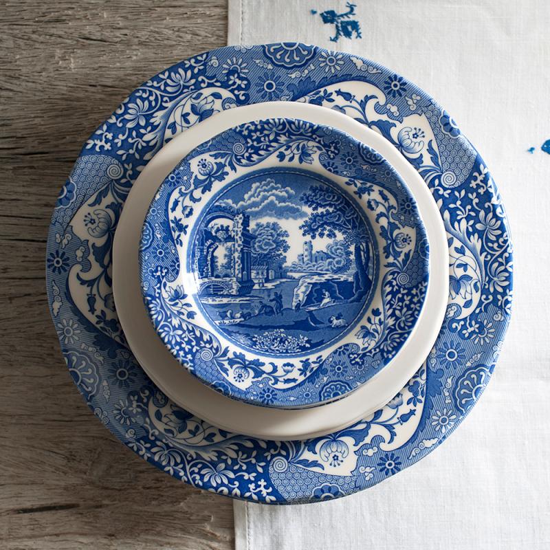 Spode Blue Italian asjett 15 cm blå/hvit