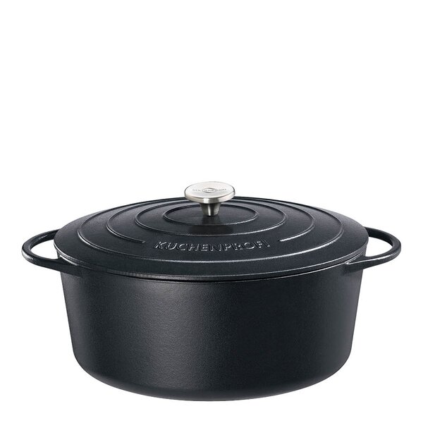 Küchenprofi Provence støpejernsgryte oval 31 cm 6L svart
