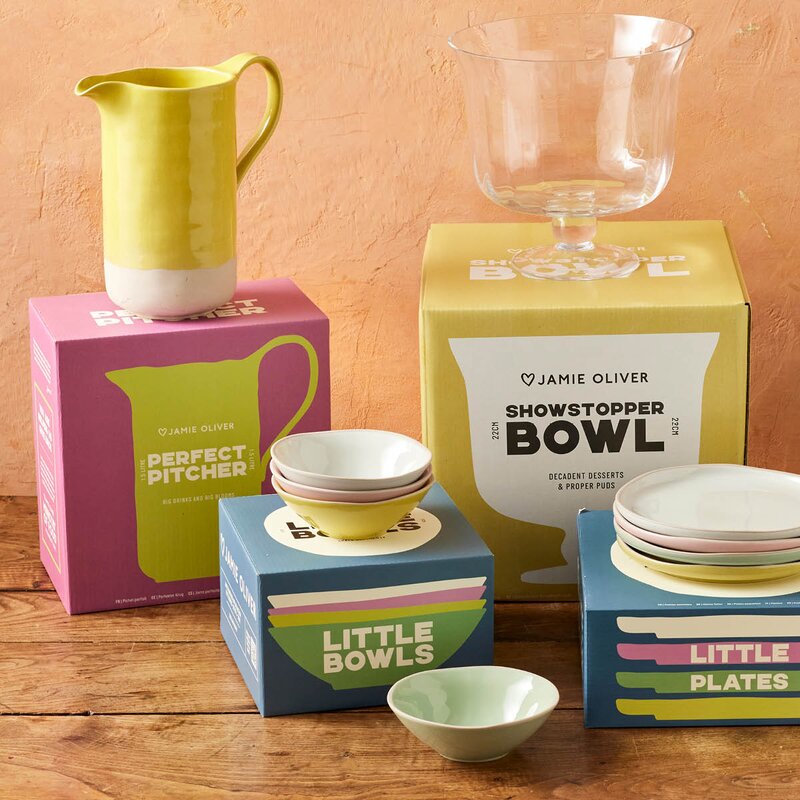 Jamie Oliver Big Love müsliskål i stentøy 16 cm 4 stk gul