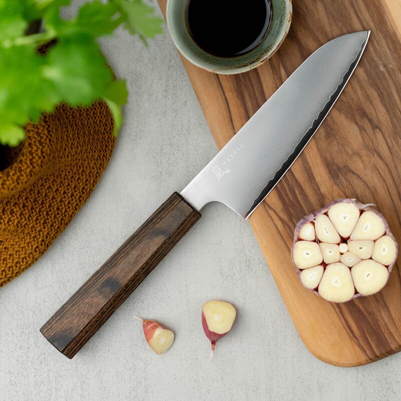 Yaxell Hana santokukniv 12,5 cm brun