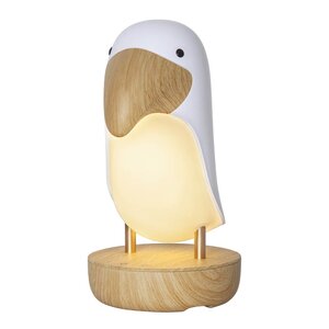 Star Trading Toucan Bird LED nattlampe 357-68 6,9x2,6 cm hvit
