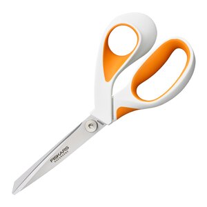 Fiskars RazorEdge stoffsaks softgrip 21 cm oransje/hvit