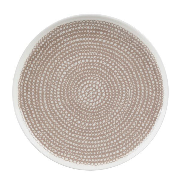 Marimekko Siirtolapuutarha tallerken 25 cm hvit/beige