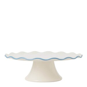 Lexington Kakefat med bølgekant 10x30 cm hvit/blå
