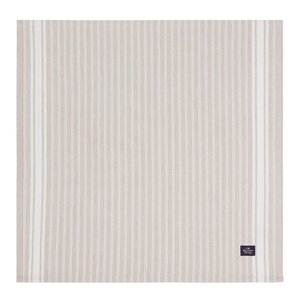 Lexington Icons stripete oxfordserviett 50x50 beige/hvit