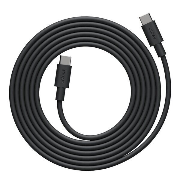 Avolt Cable 1 USB-C til USB-C kabel 2 m Stockholm Black