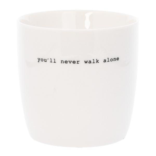 Sögne Home Krus you`ll never walk alone 30 cl hvit