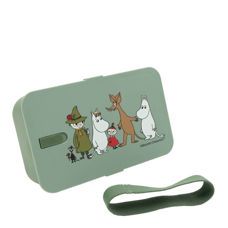 Moomin Mummi matboks 6x12x19 cm Familien grønn
