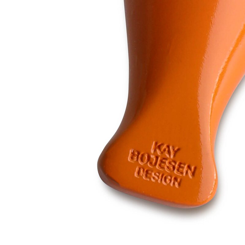 Kay Bojesen Denmark Kay Bojesen nøkkelring minifugl med lær oransje