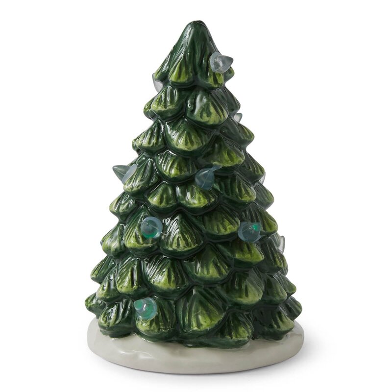Spode Christmas Tree landsbydekor LED lykt 10x6,5 cm