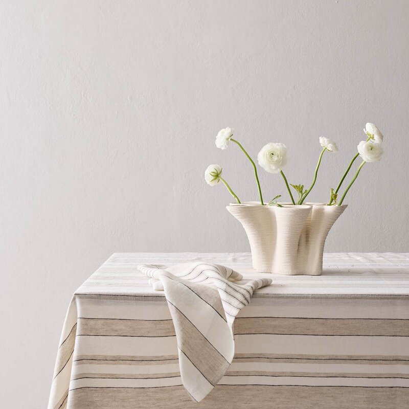 Tell Me More Noah tøyserviett 50x50 cm beige stripe