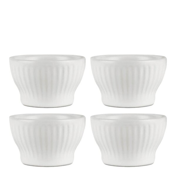 Aida - Groovy stentøy eggeglass 4 stk gaveeske hvit