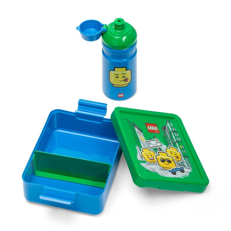 LEGO® Lunsjsett ikonisk gutt blå/grønn