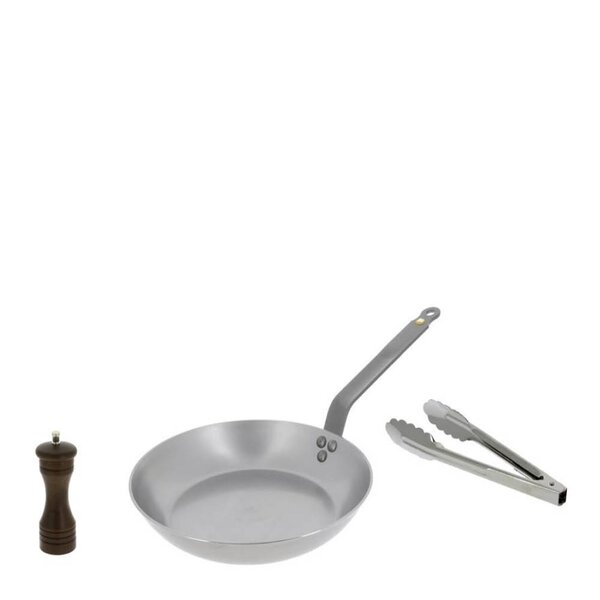 de Buyer Mineral B stekepanne 26 cm m/tang og pepperkvern stål