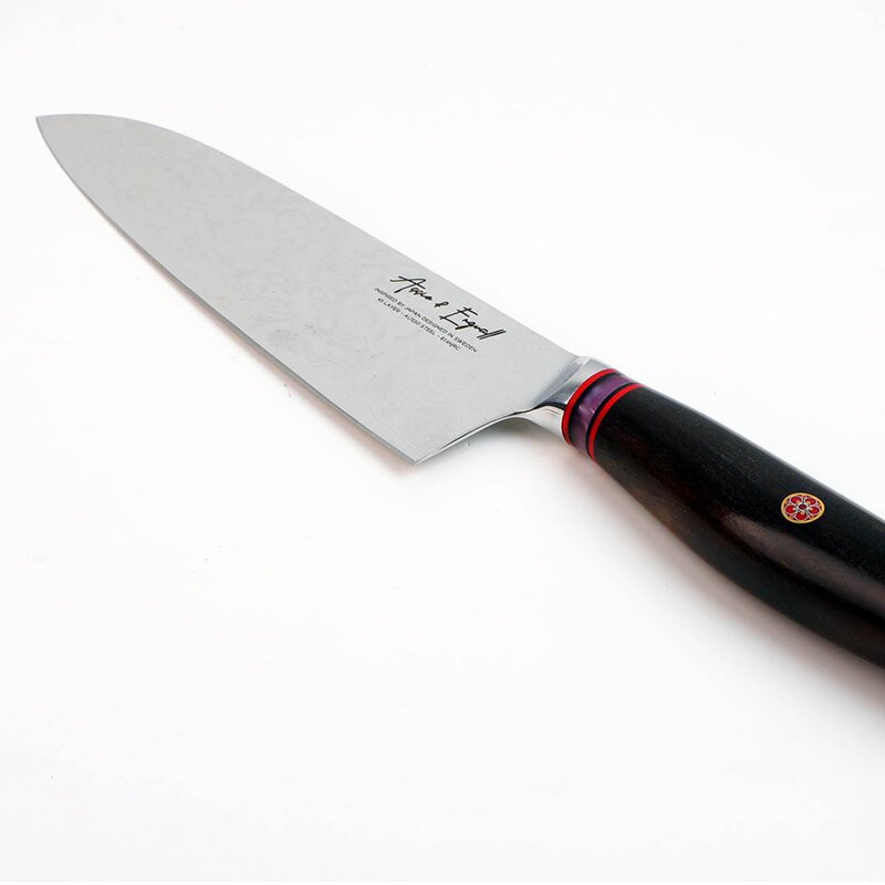 Assio & Engvall Skarp santokukniv 17,8 cm stål/tre