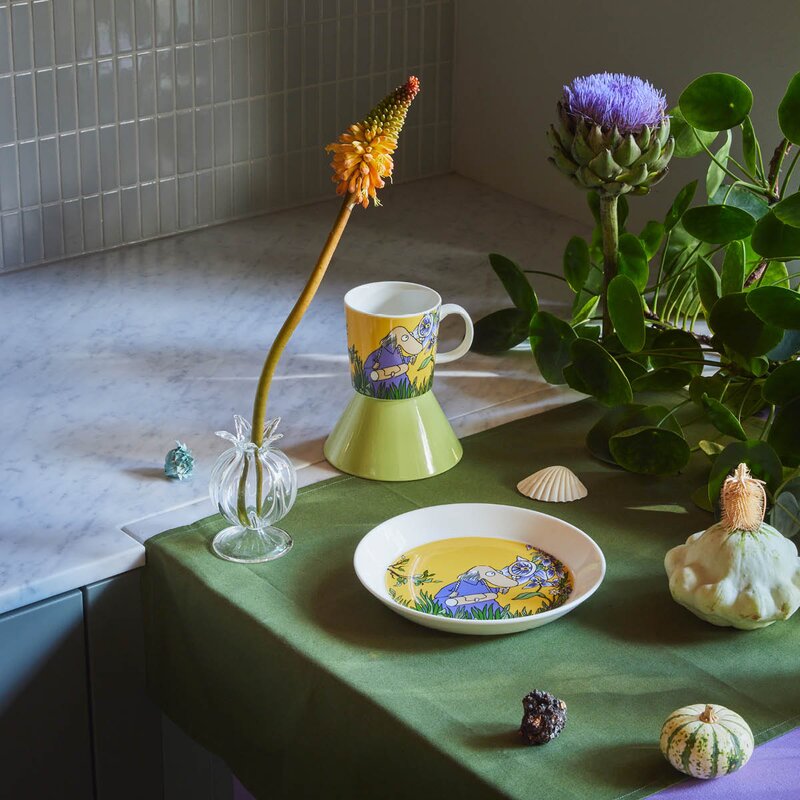 MoominArabia Mummi asjett 19 cm Hemulen gul